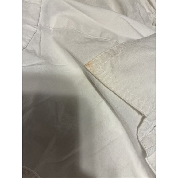 Loft Solid White Long Sleeve Crop Button Down 100% Cotton Top Shirt Xs - Picture 5 of 5